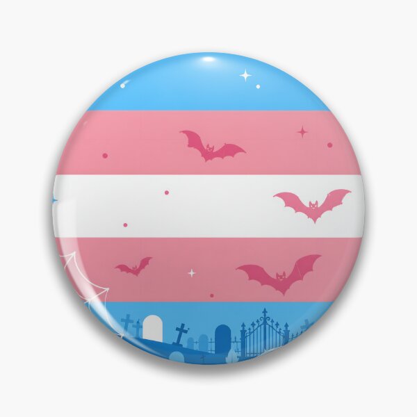 Item preview, Spooky Trans Pride Flag Halloween Graveyard Bats Aesthetic designed and sold by Travelslightly.