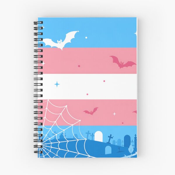 Item preview, Spooky Trans Pride Flag Halloween Graveyard Bats Aesthetic designed and sold by Travelslightly.