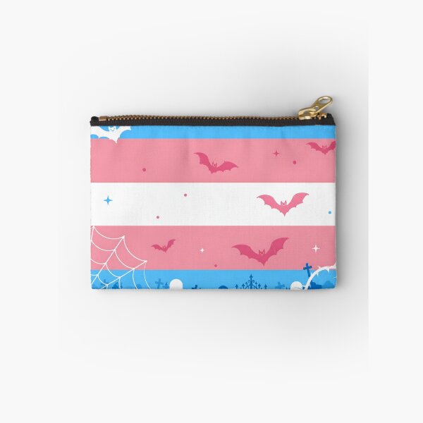 Item preview, Spooky Trans Pride Flag Halloween Graveyard Bats Aesthetic designed and sold by Travelslightly.