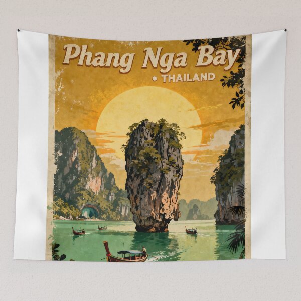 Item preview, Ko Tapu Thailand Vintage Travel Poster designed and sold by Spirit of Siam.