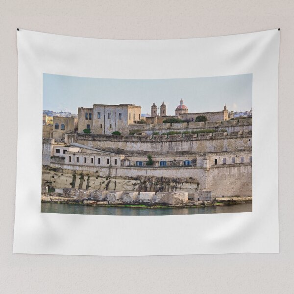 Item preview, Historic Fort St Angelo and Birgu cityscape overlooking Grand Harbour, Malta designed and sold by goceris.