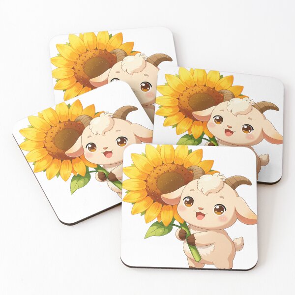 Item preview, Kid Goat with Sunflower designed and sold by pumsquare.