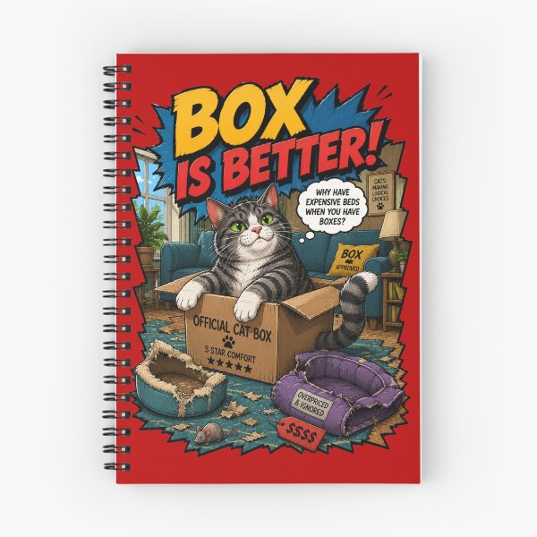 Item preview, Box Is Better – Funny Comics Design designed and sold by Mac Sketches.