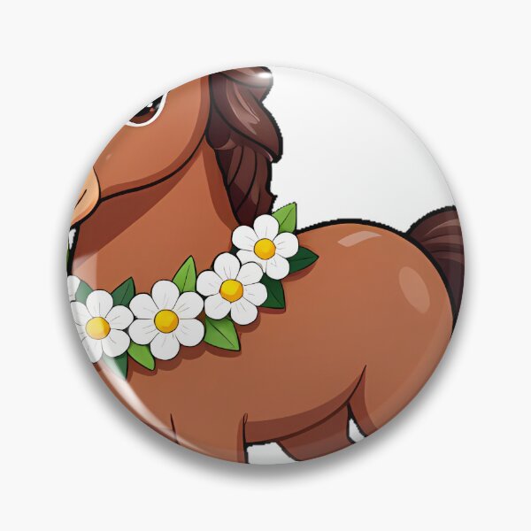 Item preview, Chestnut Horse with Flower Garland designed and sold by pumsquare.