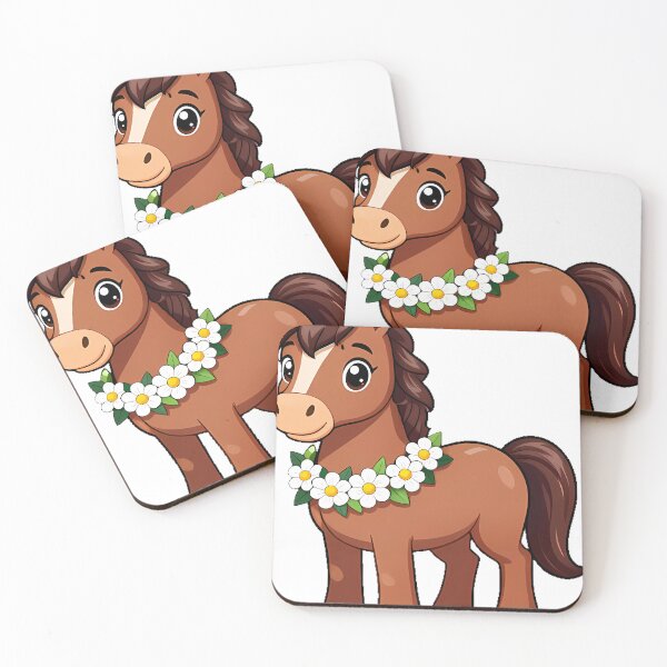 Item preview, Chestnut Horse with Flower Garland designed and sold by pumsquare.