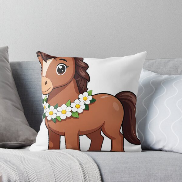 Item preview, Chestnut Horse with Flower Garland designed and sold by pumsquare.