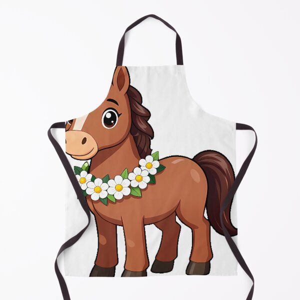 Item preview, Chestnut Horse with Flower Garland designed and sold by pumsquare.