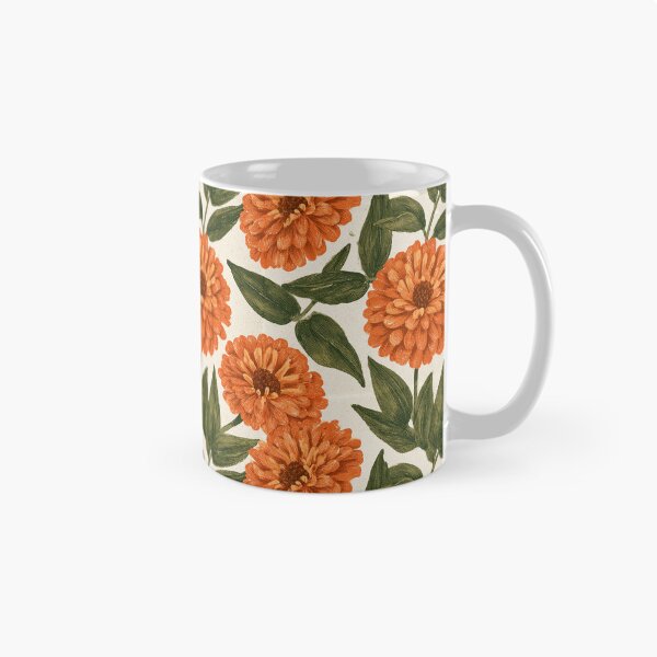 Item preview, Elegant Zinnia Flower  - Birth Flower Pattern - Birthday Gift Ideas designed and sold by RoyalStarsPatts.