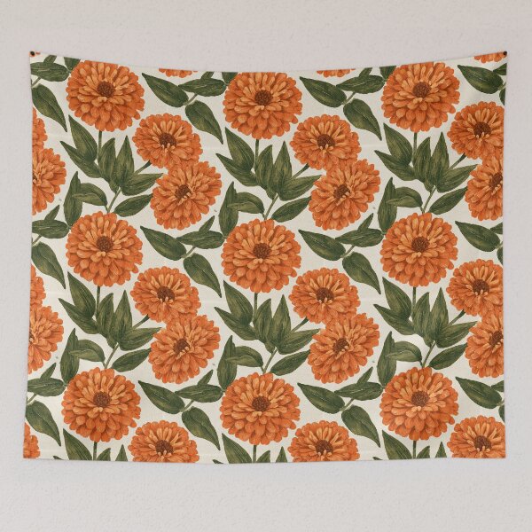 Item preview, Elegant Zinnia Flower  - Birth Flower Pattern - Birthday Gift Ideas designed and sold by RoyalStarsPatts.