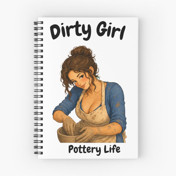 Item preview, Brunette Dirty Girl Making Pottery  designed and sold by SamanthaLPottery.