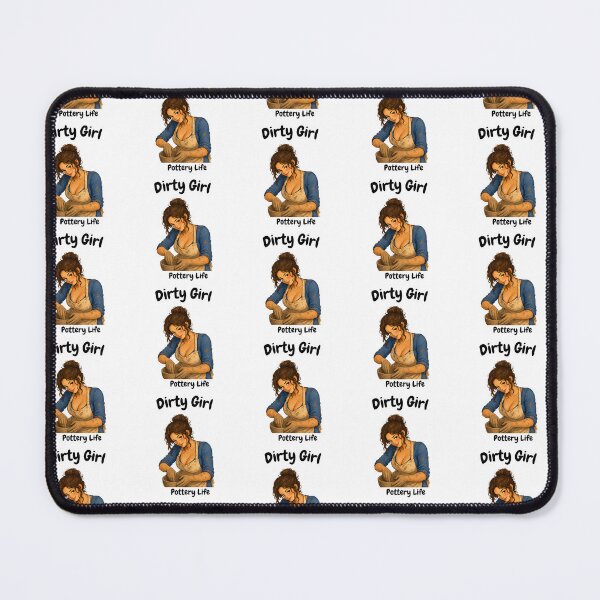 Item preview, Brunette Dirty Girl Making Pottery designed and sold by SamanthaLPottery.