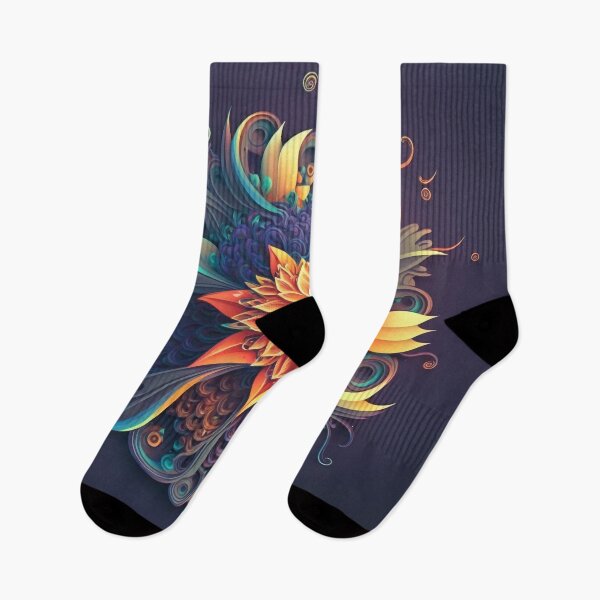 Item preview, Golden Bloom with Purple and Teal designed and sold by RAGANADesign.