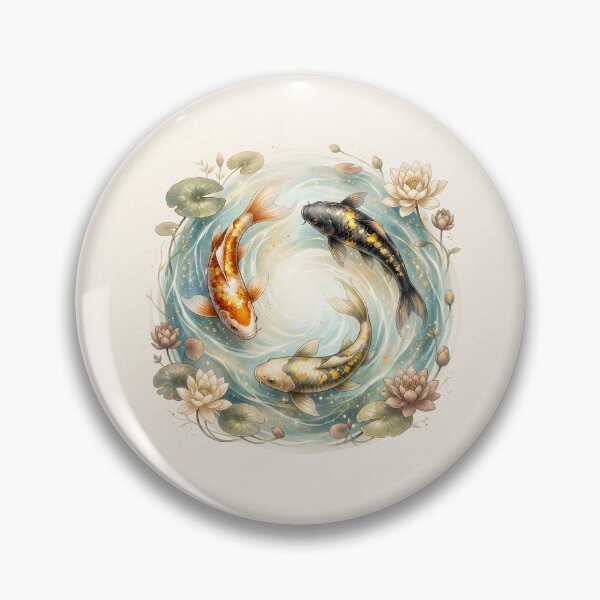 Item preview, Koi Fish Gracefully Swimming In A Circular Flowing Pattern designed and sold by Home Decor Art.