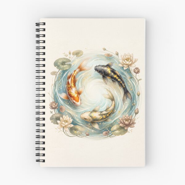 Item preview, Koi Fish Gracefully Swimming In A Circular Flowing Pattern designed and sold by Home Decor Art.
