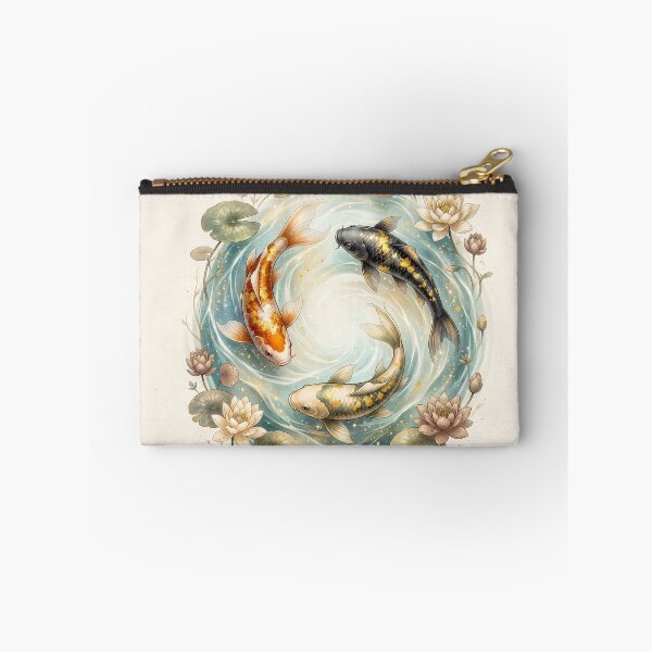 Item preview, Koi Fish Gracefully Swimming In A Circular Flowing Pattern designed and sold by Home Decor Art.