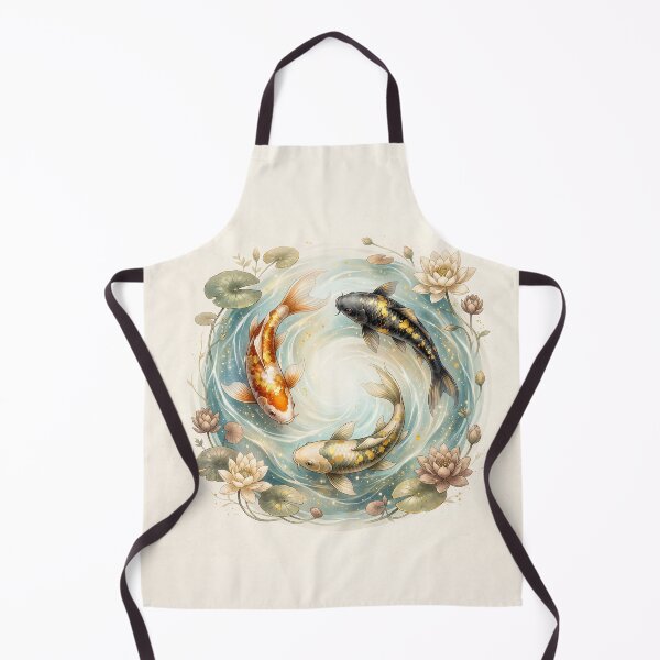 Item preview, Koi Fish Gracefully Swimming In A Circular Flowing Pattern designed and sold by Home Decor Art.