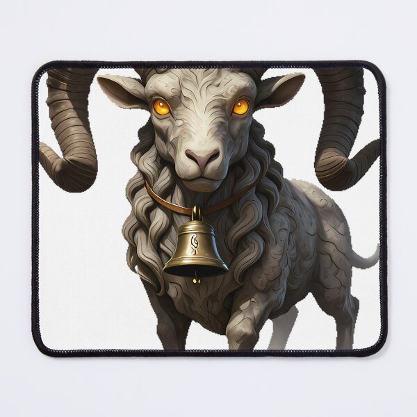 Item preview, Ram Gargoyle with Bronze Bell designed and sold by IllumeInk.