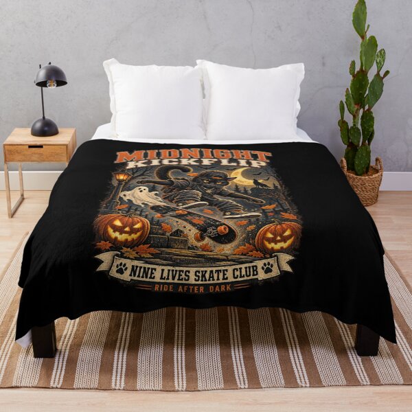Item preview, Midnight Kickflip Black Cat Skateboard | Vintage Halloween Skate Club Graphic designed and sold by Prime legend .