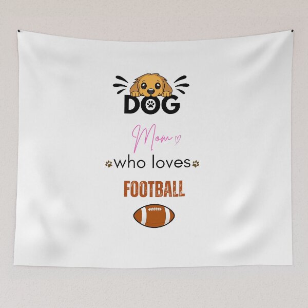 Item preview, Dog Mom Who Loves Football (US) designed and sold by PawFitt.