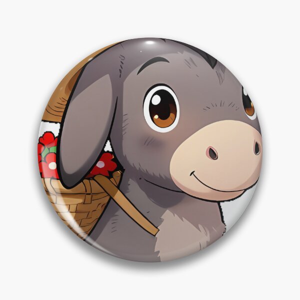 Item preview, Grey Donkey with Basket designed and sold by pumsquare.