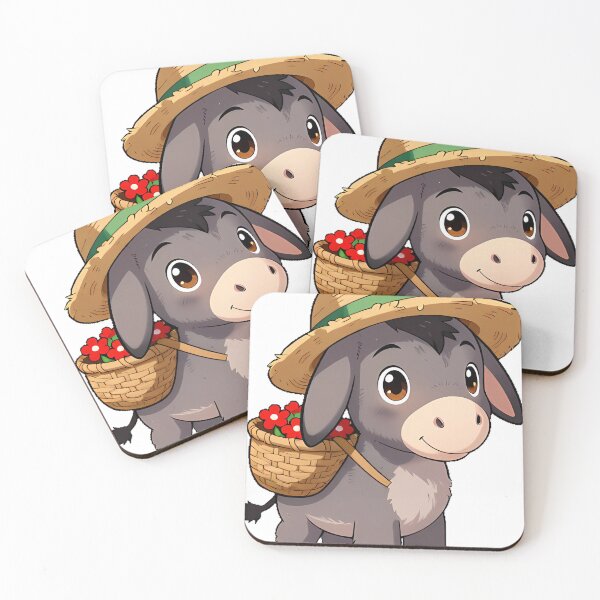 Item preview, Grey Donkey with Basket designed and sold by pumsquare.