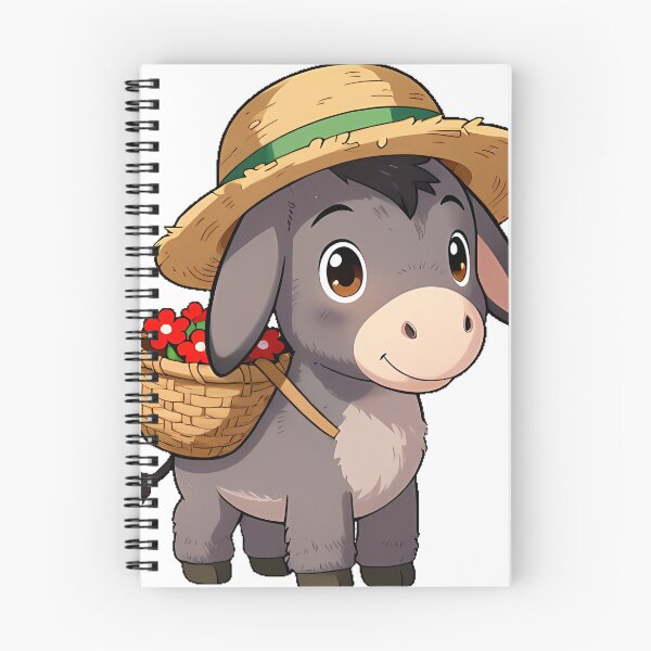 Item preview, Grey Donkey with Basket designed and sold by pumsquare.
