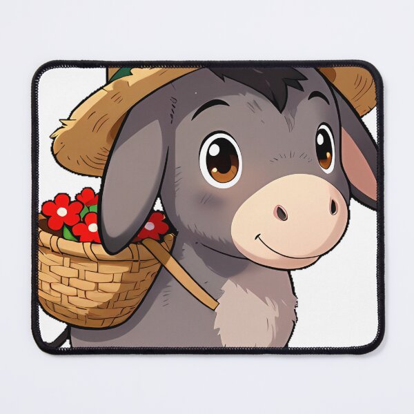 Item preview, Grey Donkey with Basket designed and sold by pumsquare.