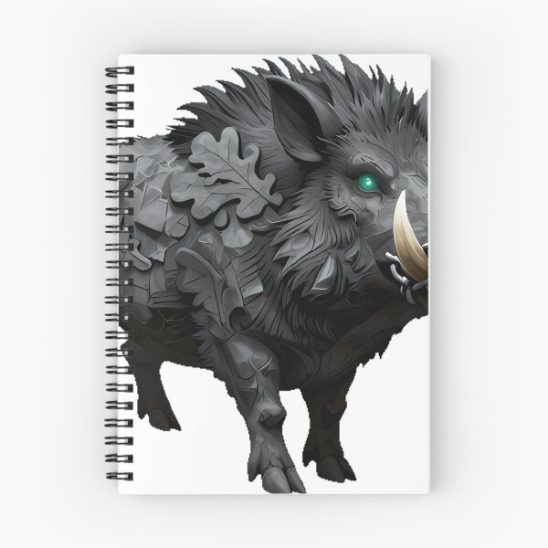 Item preview, Boar Gargoyle with Iron Chain designed and sold by IllumeInk.