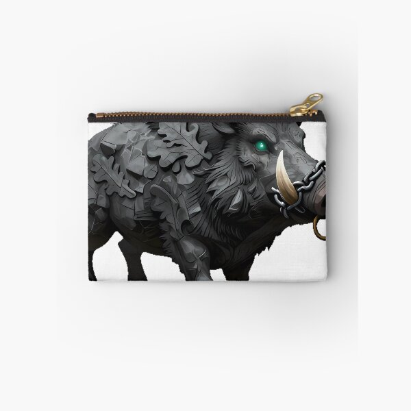 Item preview, Boar Gargoyle with Iron Chain designed and sold by IllumeInk.