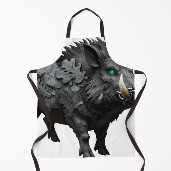 Item preview, Boar Gargoyle with Iron Chain designed and sold by IllumeInk.