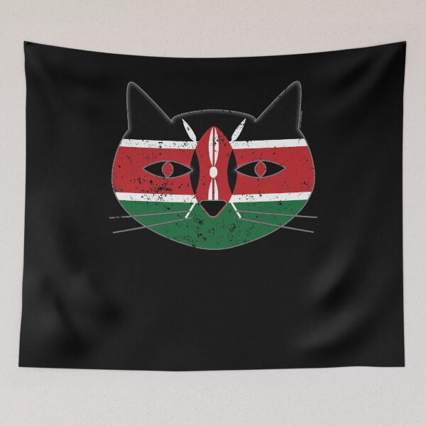 Item preview, Small Cat Kenya Flag Cat designed and sold by shoppzee.