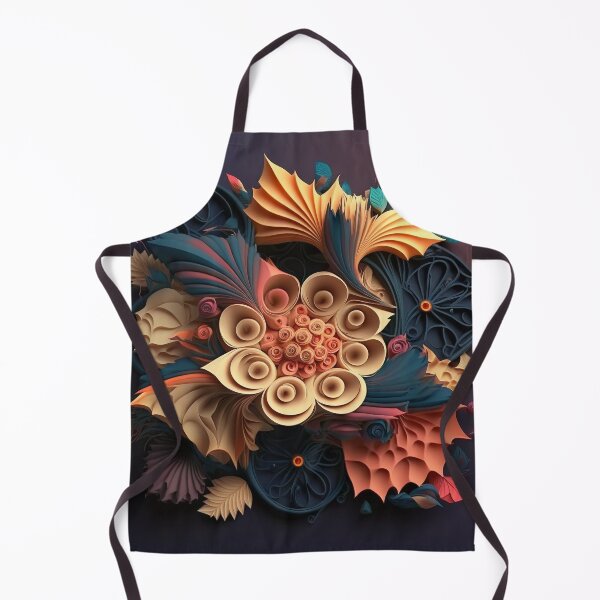 Item preview, Muted Cream and Navy Petal Study designed and sold by RAGANADesign.