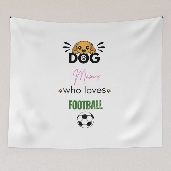 Item preview, Dog Mom Who Loves Football designed and sold by PawFitt.