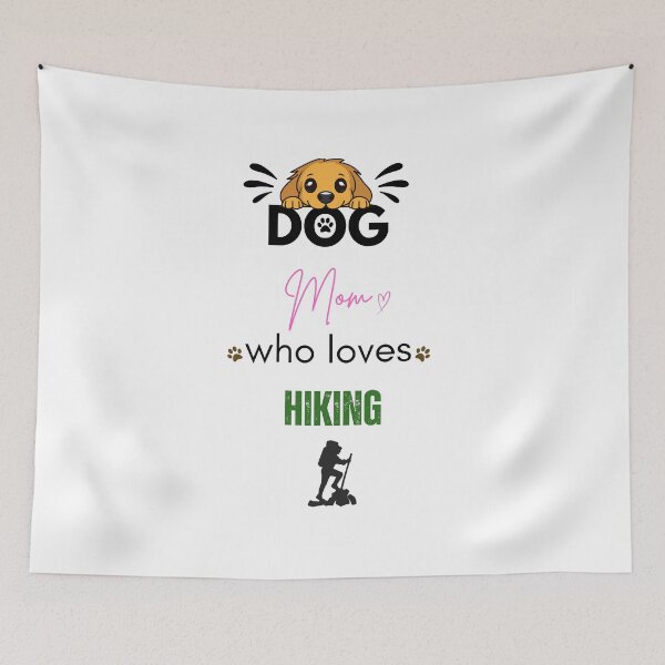 Item preview, Dog Mom Who Loves Hiking designed and sold by PawFitt.