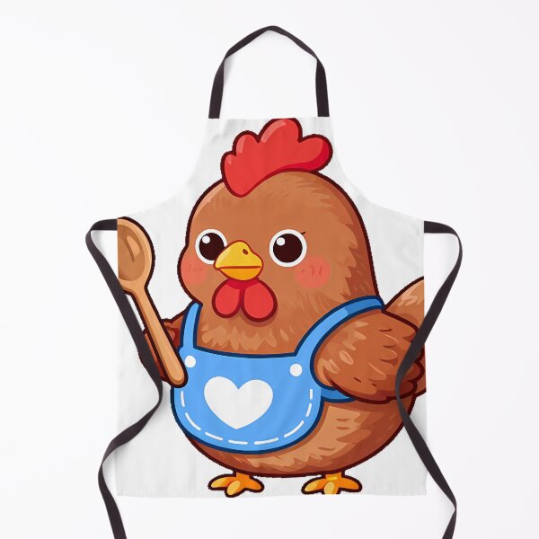 Item preview, Red Hen with Blue Apron designed and sold by pumsquare.