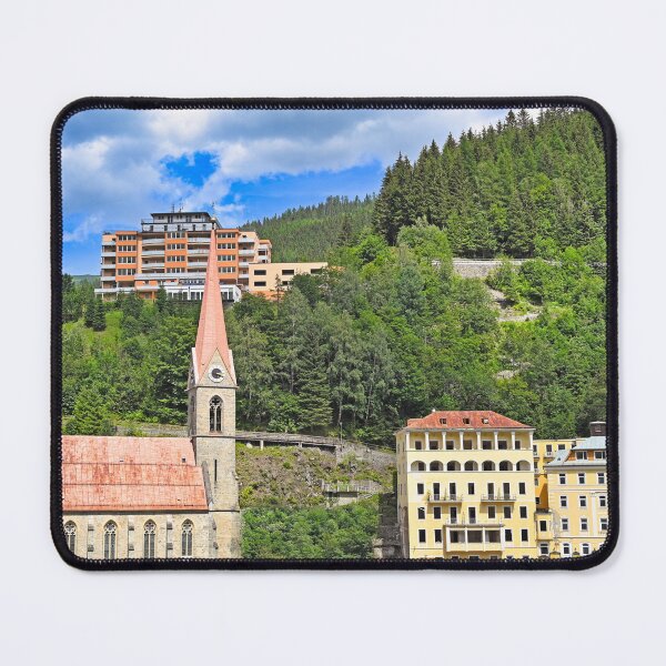Item preview, Bad Gastein alpine village with St. Preims church and historic architecture, Austria designed and sold by goceris.