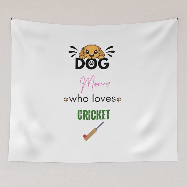 Item preview, Dog Mom Who Loves Cricket designed and sold by PawFitt.