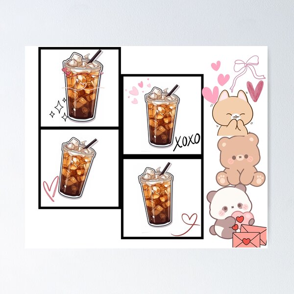 Item preview, Coffee stickers + Hearts designed and sold by SimplyPsycho.