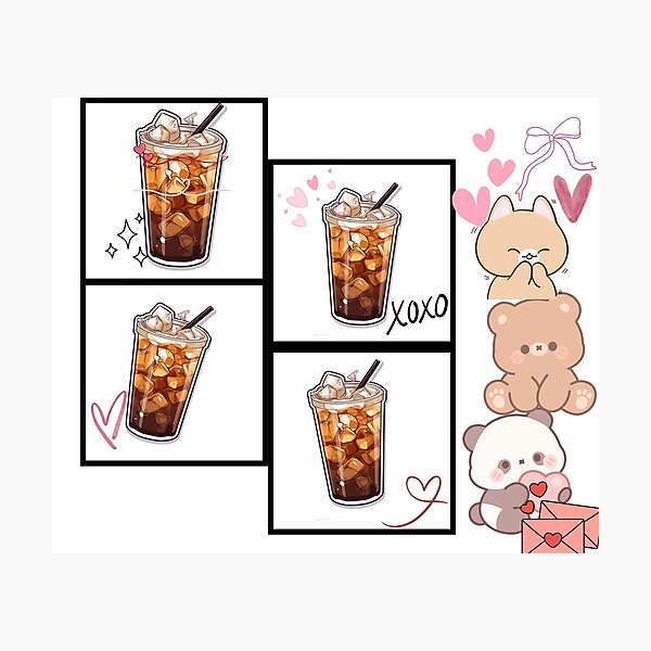 Item preview, Coffee stickers + Hearts designed and sold by SimplyPsycho.