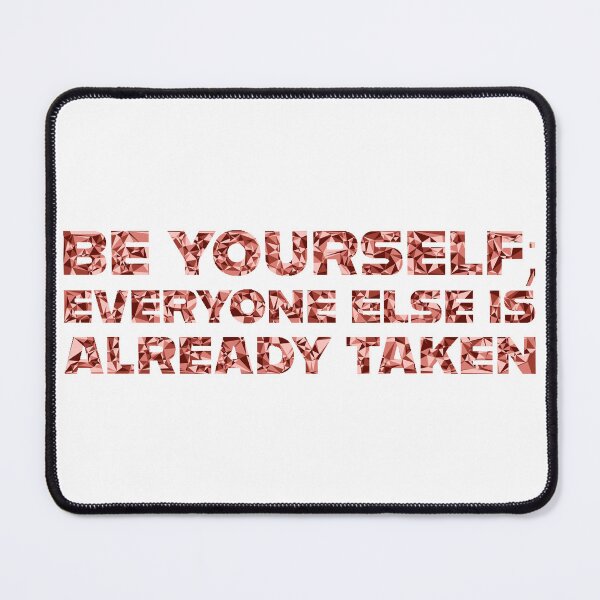 Item preview, "Be Yourself; Everyone Else Is Already Taken" Inspirational Quote Red Triangular Mosaic Design designed and sold by DymondDesigns.