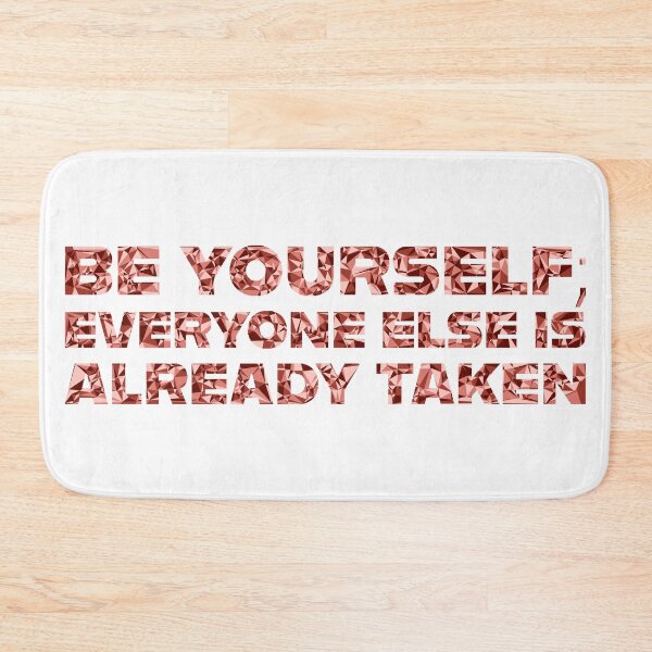 Item preview, "Be Yourself; Everyone Else Is Already Taken" Inspirational Quote Red Triangular Mosaic Design designed and sold by DymondDesigns.