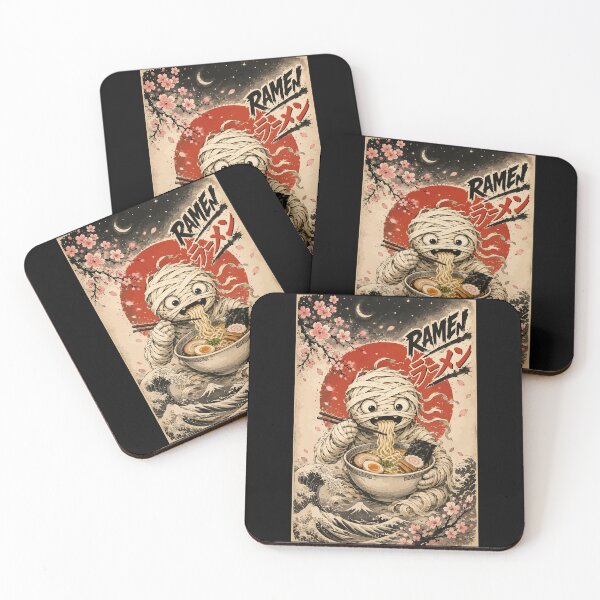 Item preview, Noodle Mummy Ramen Sumie Japanese Vintage designed and sold by TomFrontierArt.