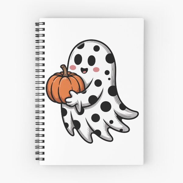 Item preview, Polka Dot Ghost with Pumpkin designed and sold by jkrphoto.