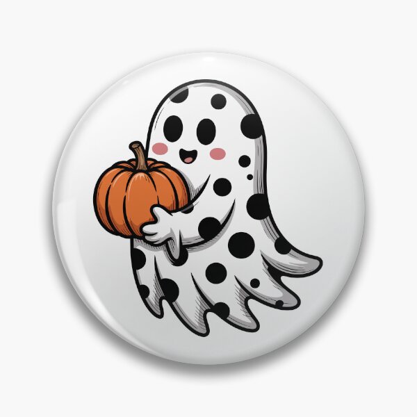 Item preview, Polka Dot Ghost with Pumpkin designed and sold by jkrphoto.