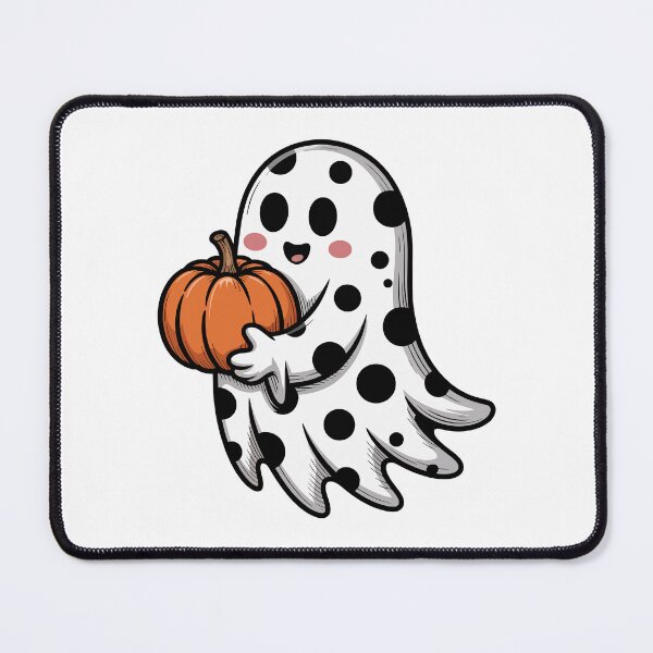 Item preview, Polka Dot Ghost with Pumpkin designed and sold by jkrphoto.