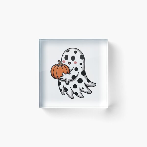 Item preview, Polka Dot Ghost with Pumpkin designed and sold by jkrphoto.