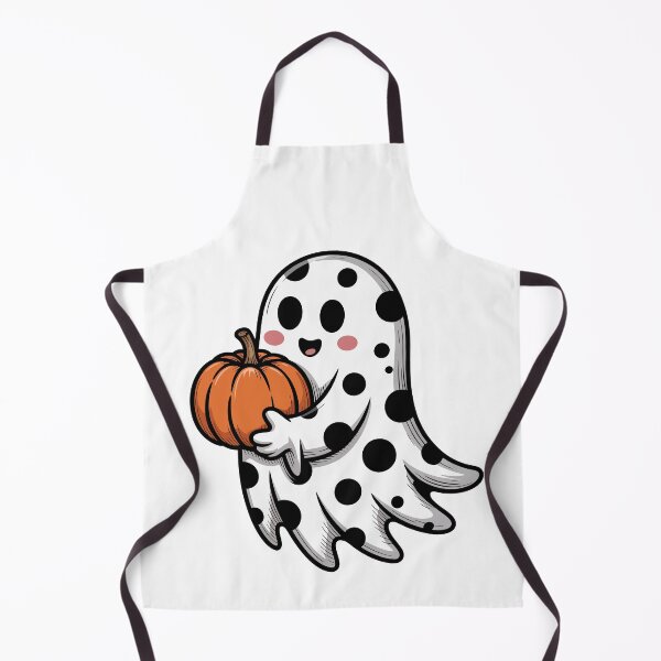 Item preview, Polka Dot Ghost with Pumpkin designed and sold by jkrphoto.