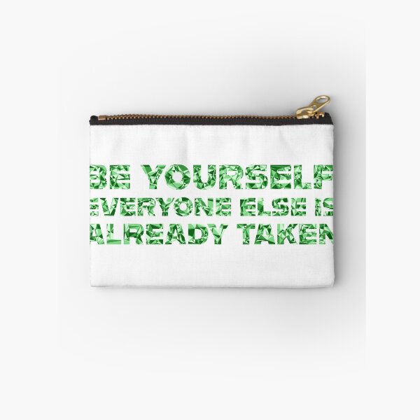 Item preview, "Be Yourself; Everyone Else Is Already Taken" Inspirational Quote Green Triangular Mosaic Design designed and sold by DymondDesigns.