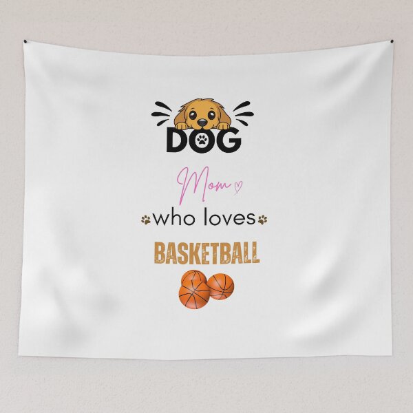 Item preview, Dog Mom Who Loves Basketball designed and sold by PawFitt.