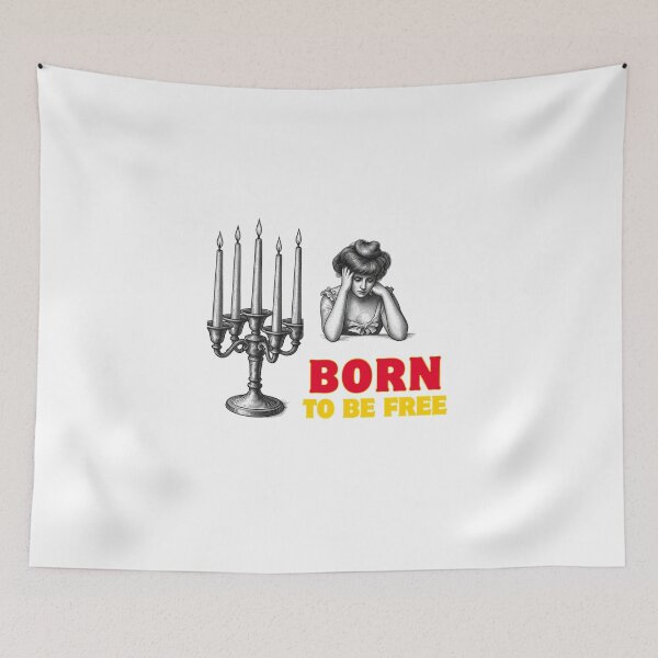 Item preview, Born To Be Free Vintage Victorian Woman Art designed and sold by NourArtCorner.